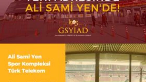 Derneğimiz yeni adresinde Ali Sami Yen’de!